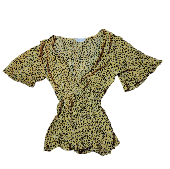 Audrey 3+1 Pants - Audrey 3+1 Leopard Print Romper Size Small (No Size Tags measures as Small)